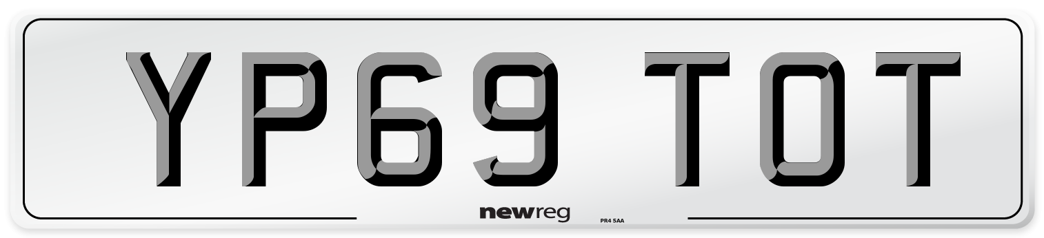 YP69 TOT Number Plate from New Reg